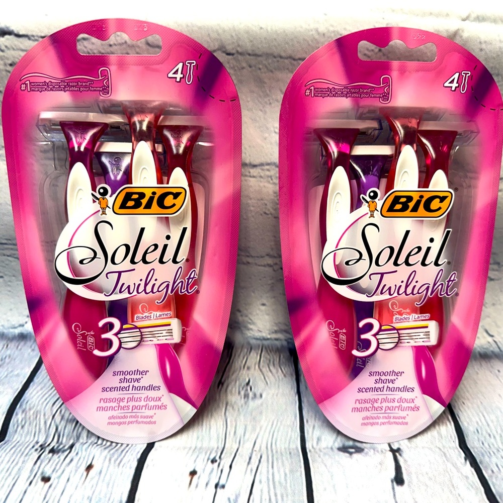 BIC Soleil Smooth Scented Women's Disposable Razor, 3 Blade, 4 Pack